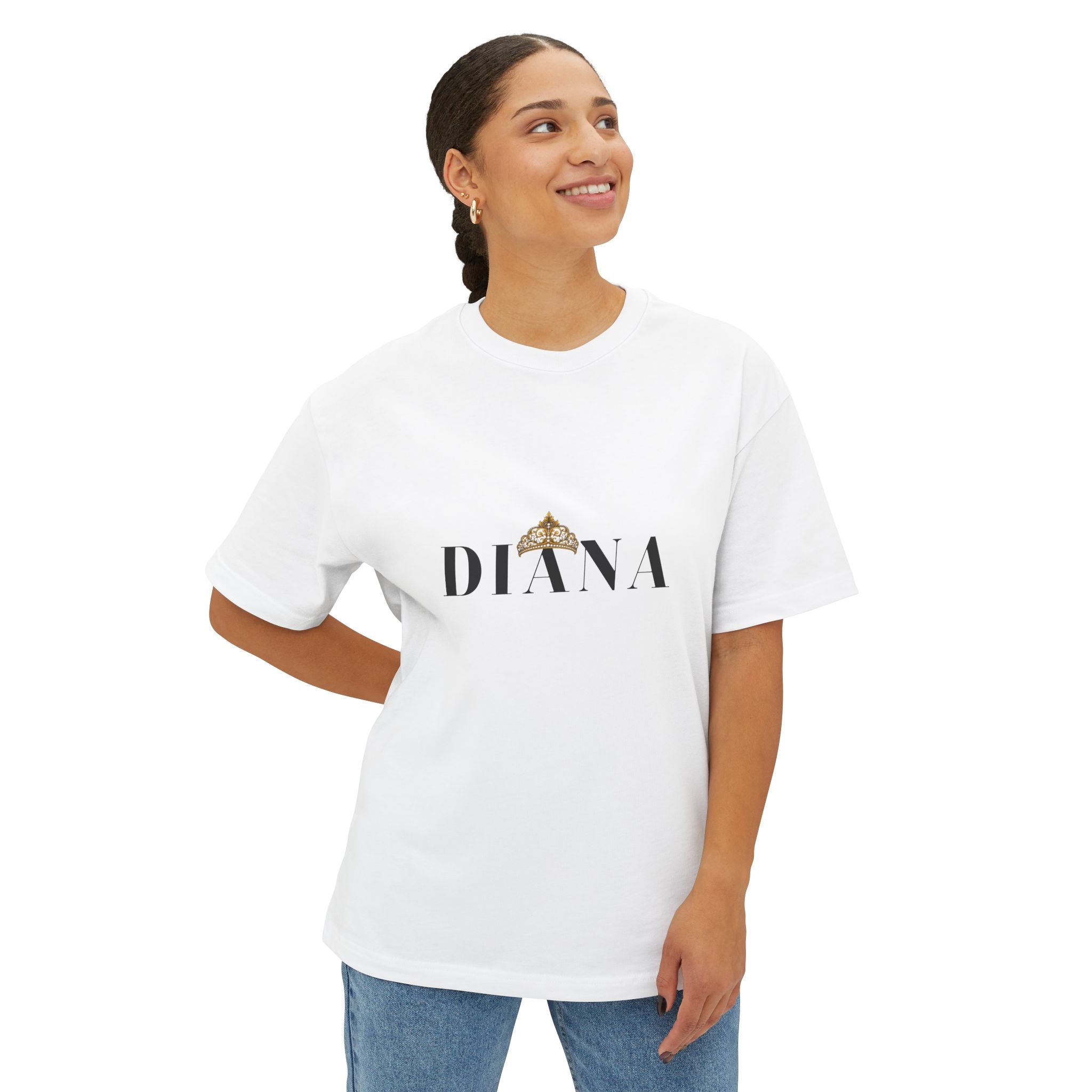 Oversized Tee  - 'Diana It Girl' Women's Graphic Top