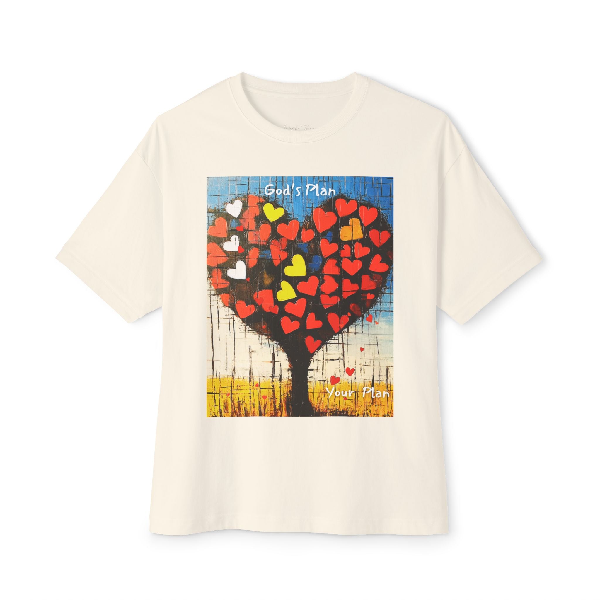 God's Plan Heart Tree Oversized Tee for Life's Journey