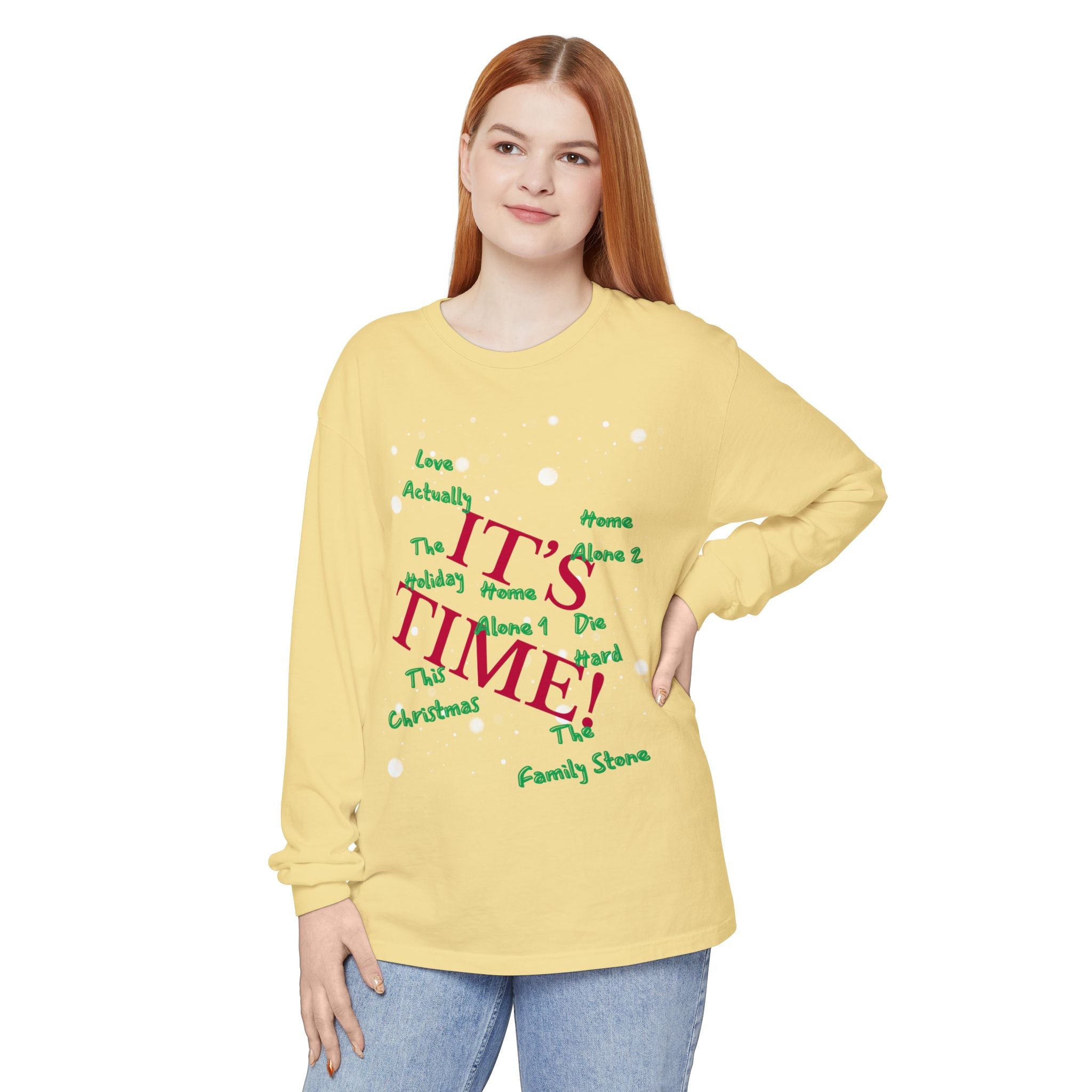 Limited Edition-"It's Time!" Holiday Movies Long Sleeve Tee