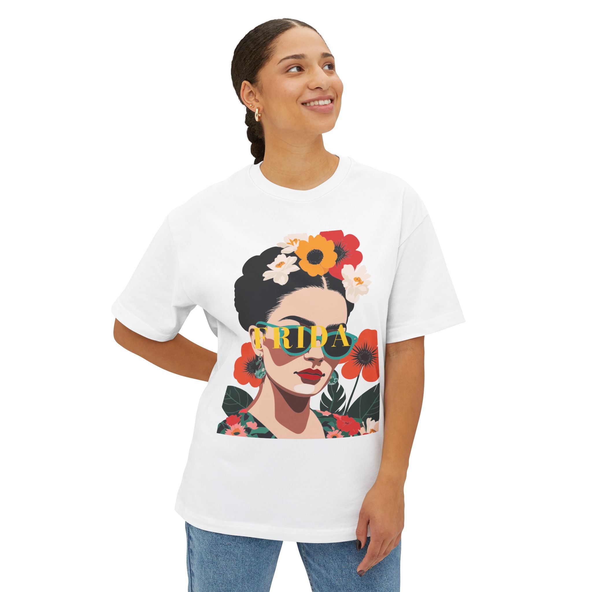 Oversized Tee - 'Frida It Girl' Women's Graphic Tee
