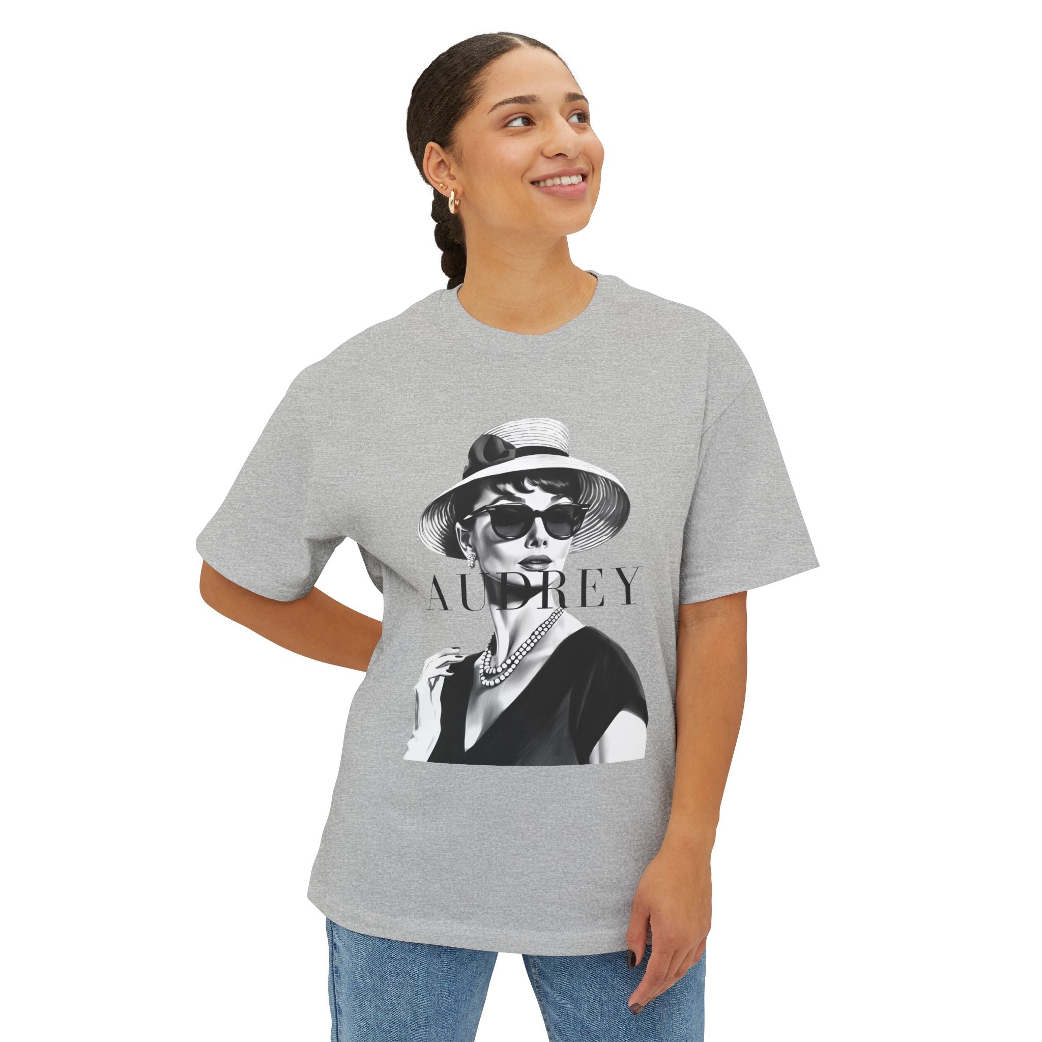 Oversized Tee - 'Audrey It Girl' Women's Graphic Top