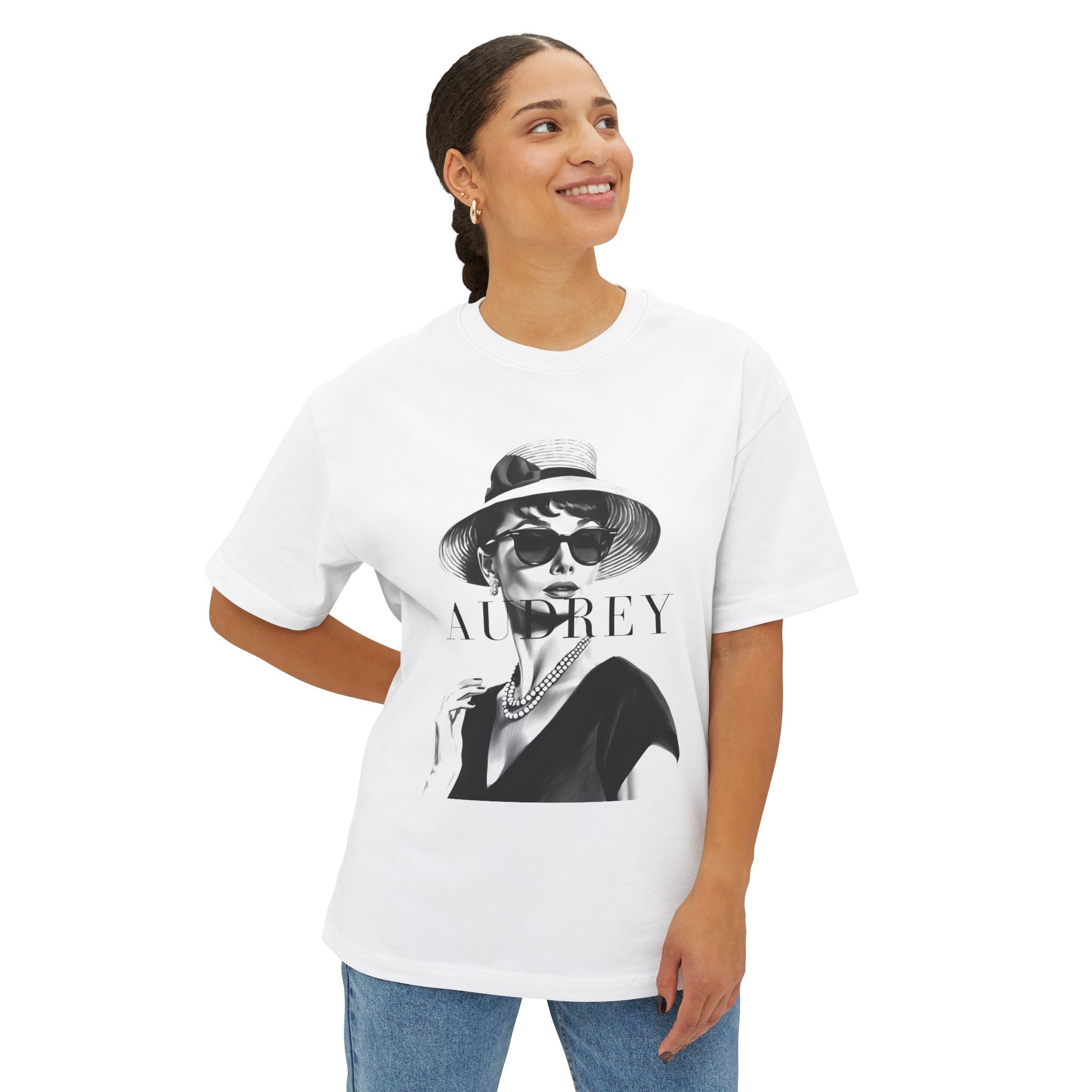 Oversized Tee - 'Audrey It Girl' Women's Graphic Top