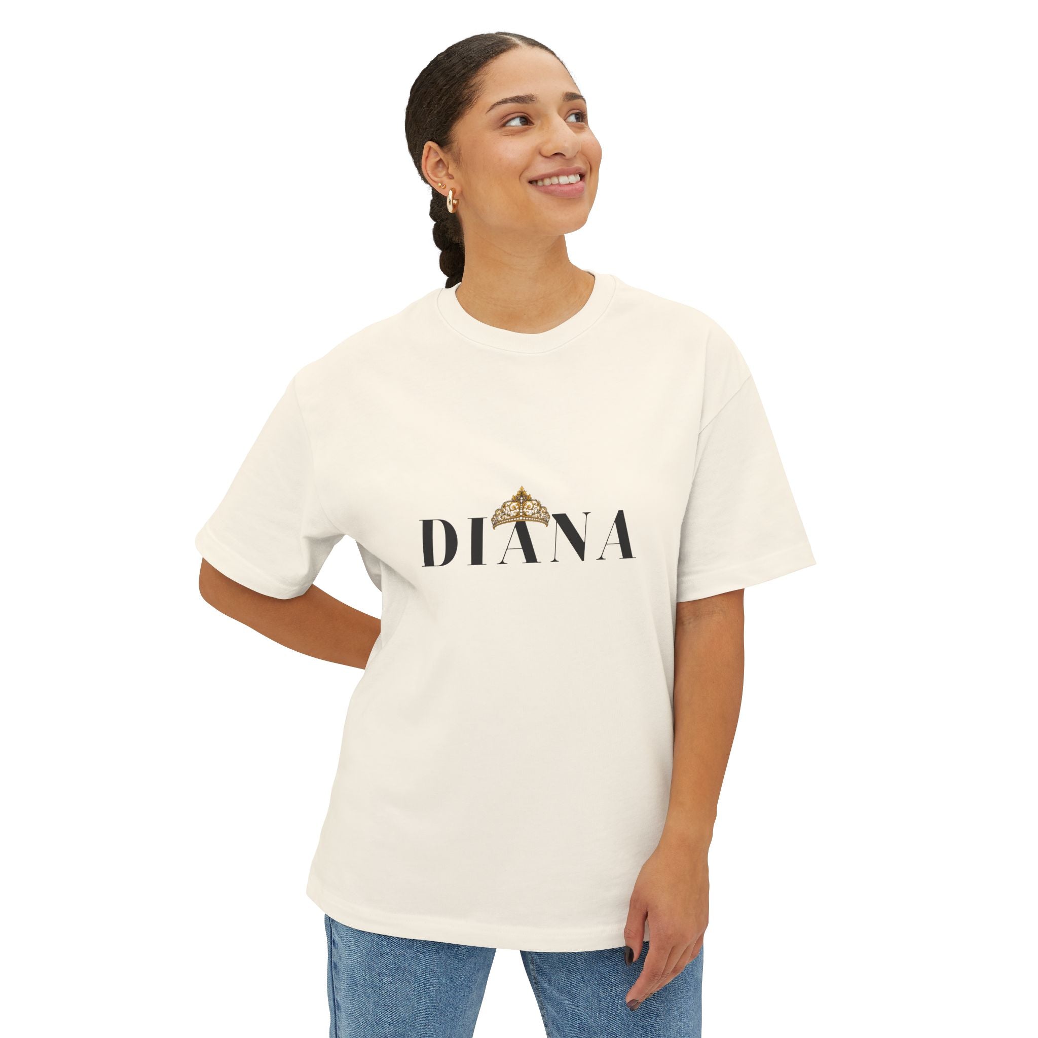 Oversized Tee  - 'Diana It Girl' Women's Graphic Top