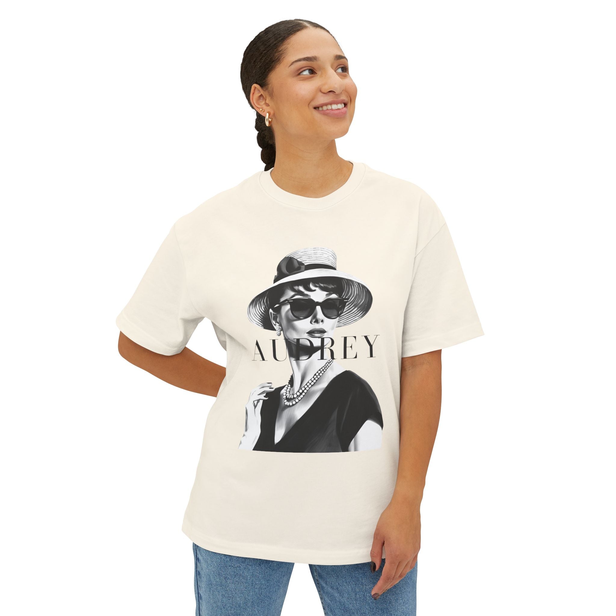 Oversized Tee - 'Audrey It Girl' Women's Graphic Top
