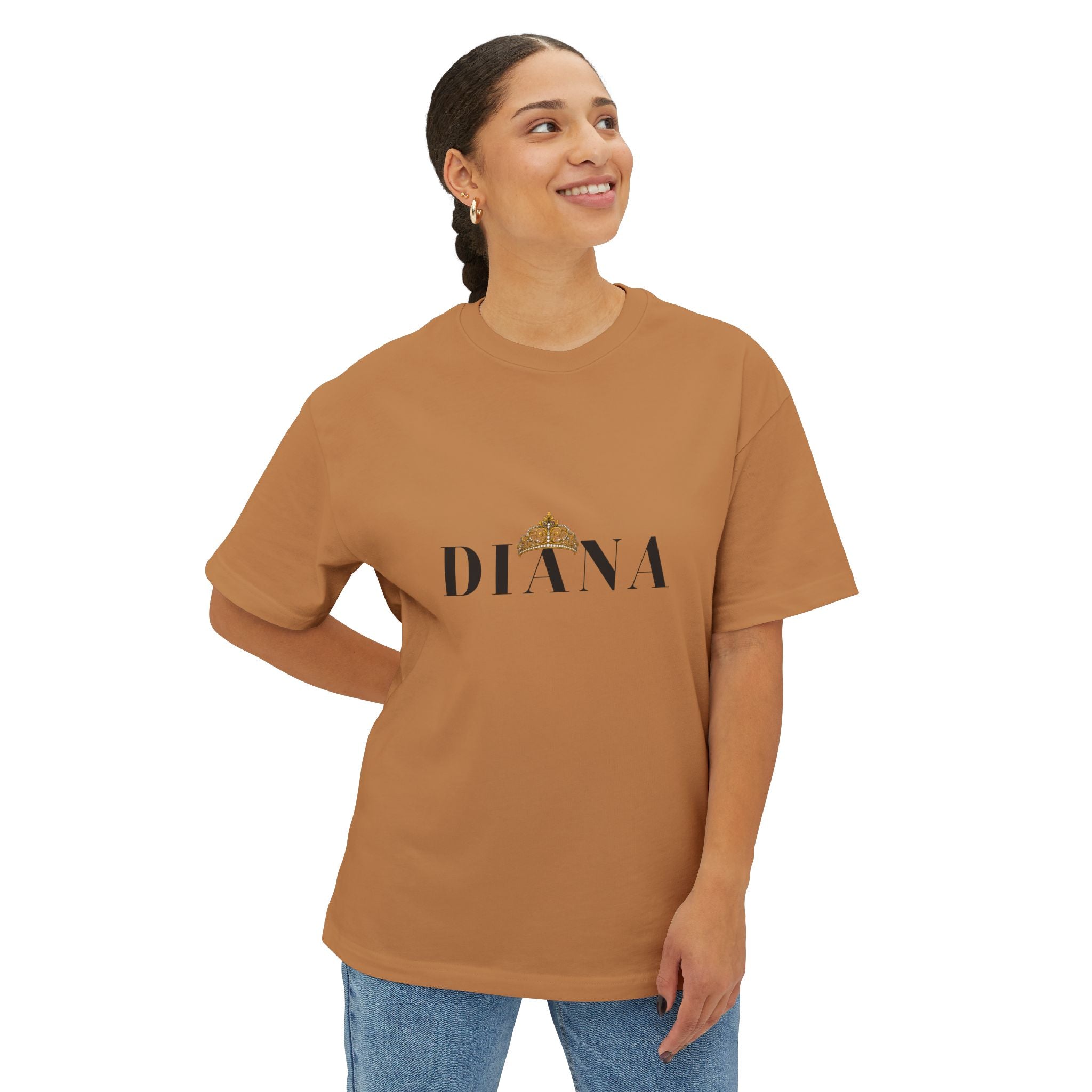 Oversized Tee  - 'Diana It Girl' Women's Graphic Top