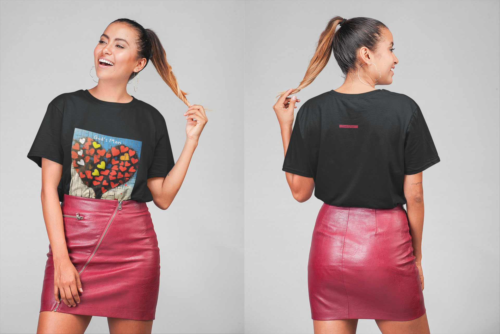 God's Plan Heart Tree Oversized Tee for Life's Journey