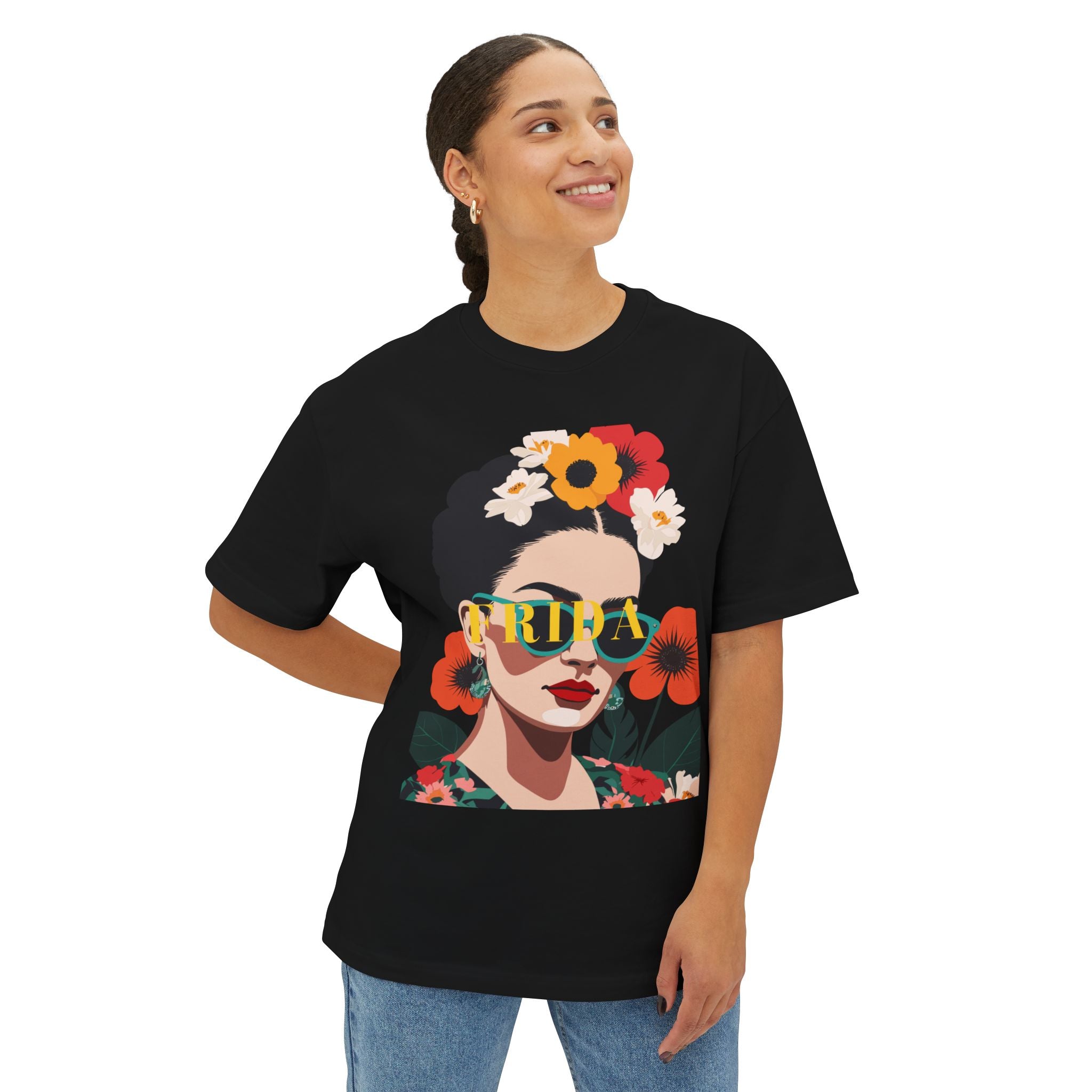 Oversized Tee - 'Frida It Girl' Women's Graphic Tee