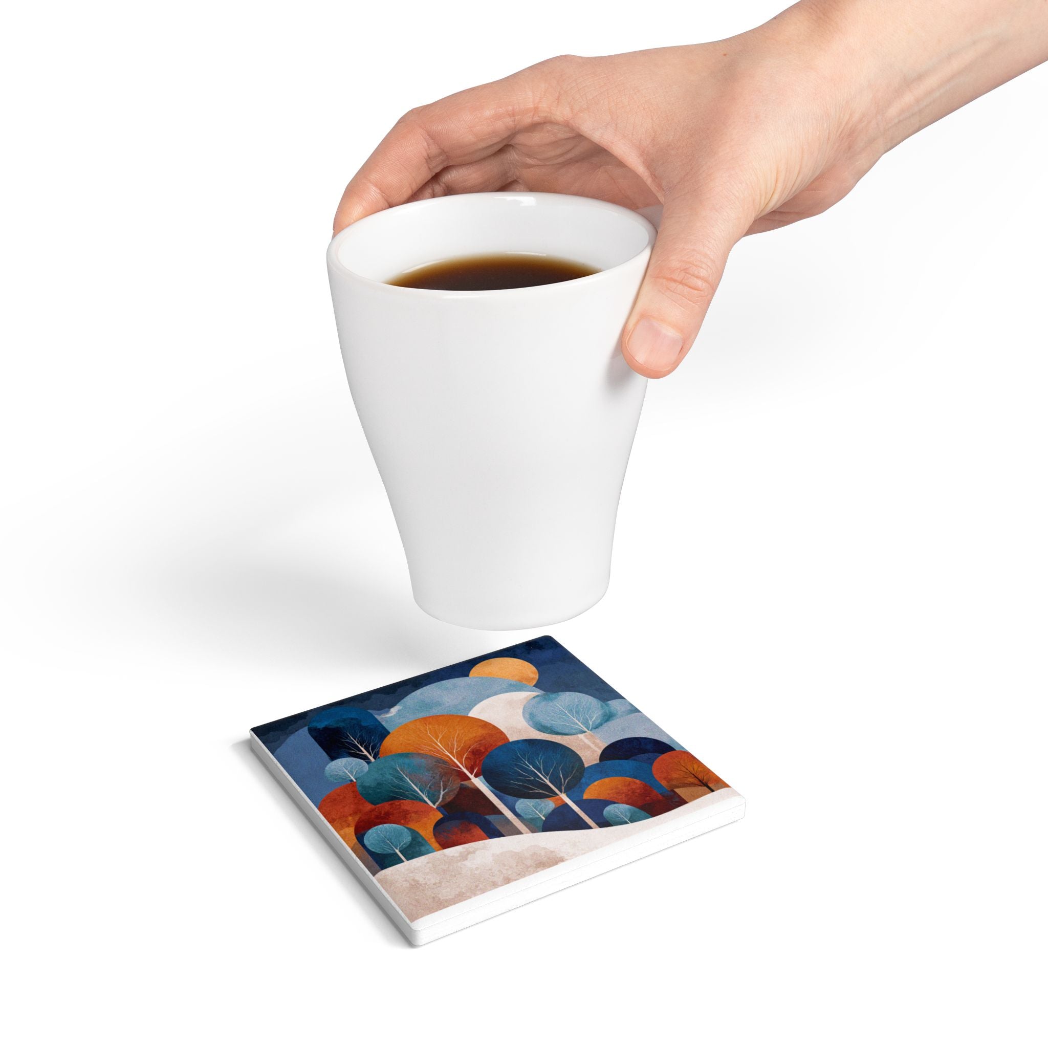 Geometric Ceramic Coaster