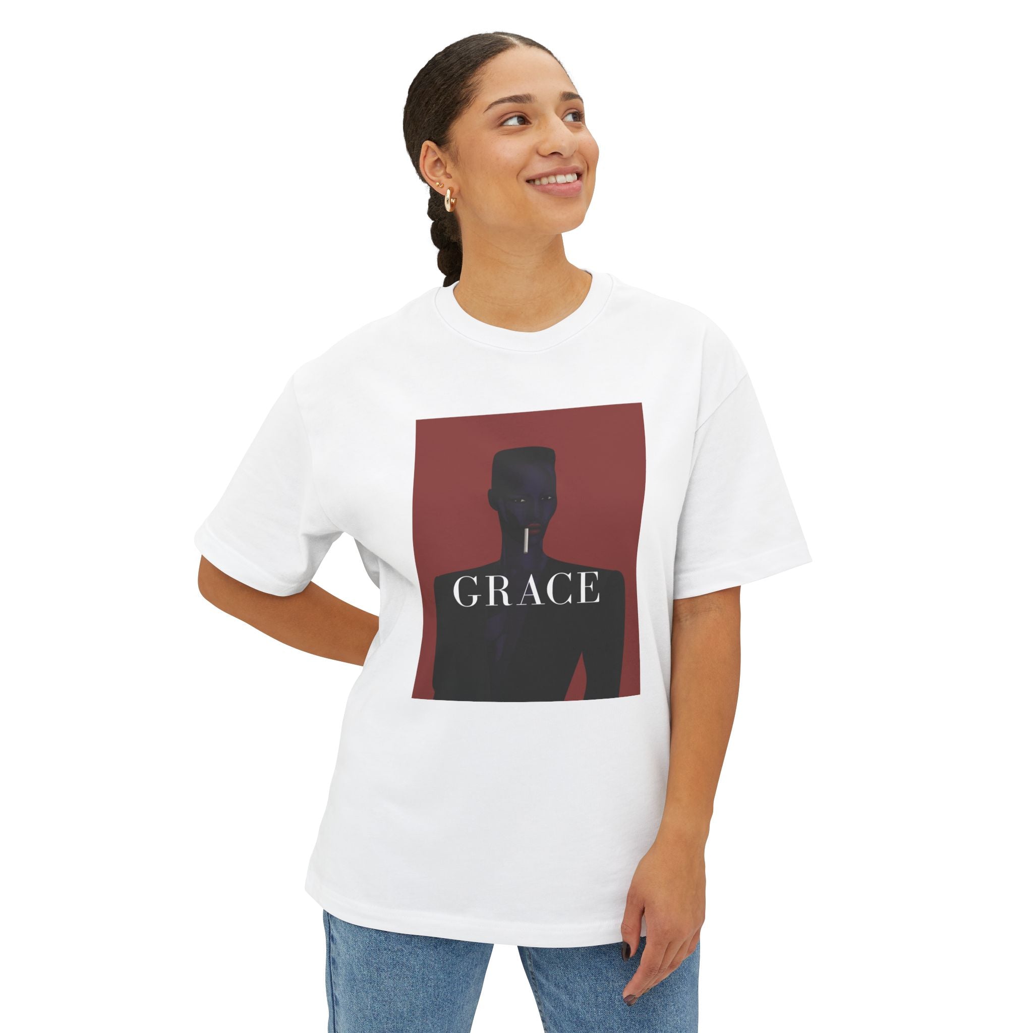Oversized Tee - 'Grace It Girl' Women's Graphic Top