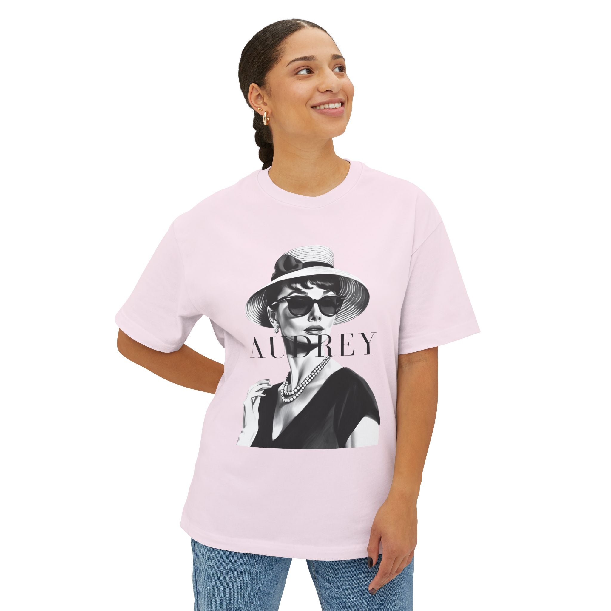 Oversized Tee - 'Audrey It Girl' Women's Graphic Top