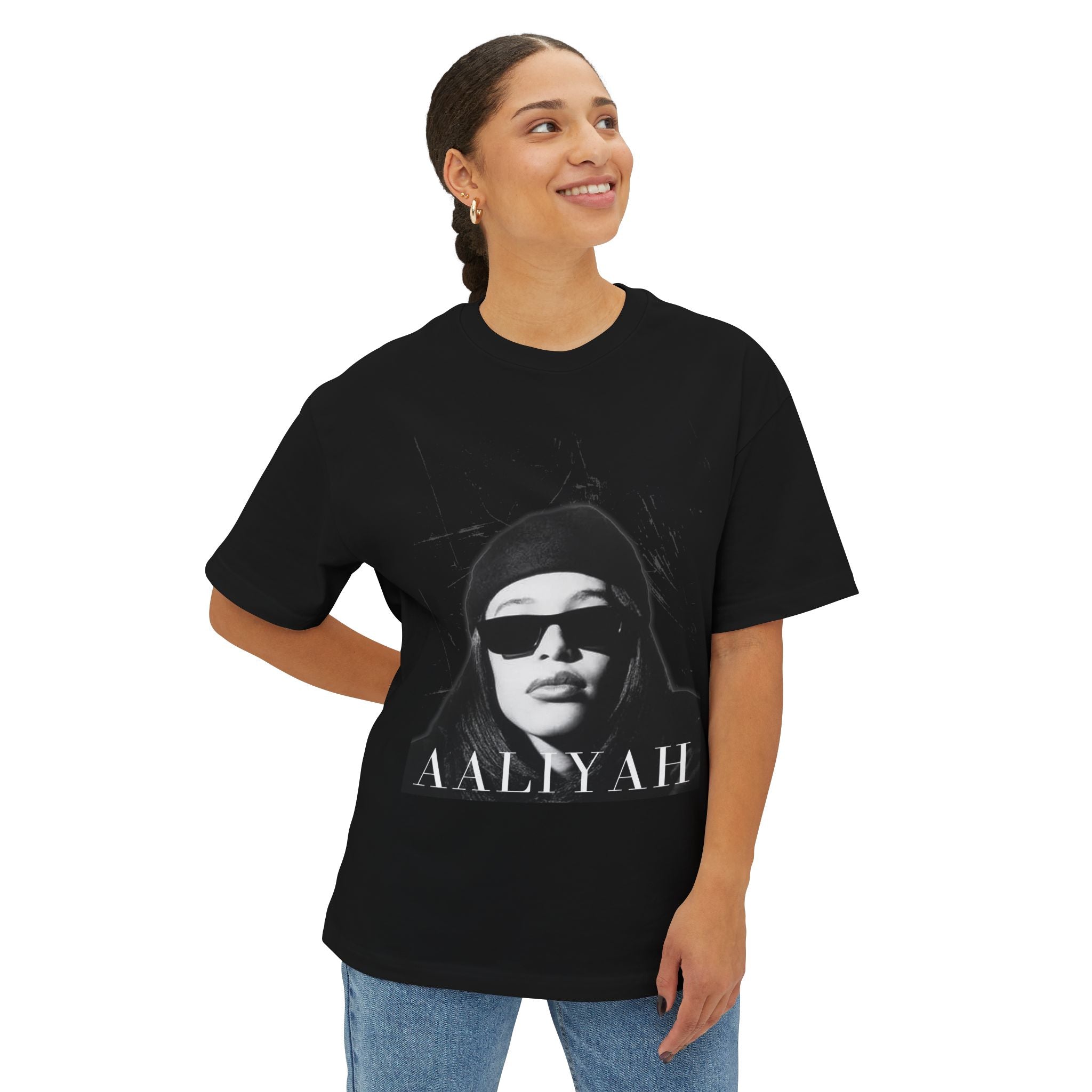 Oversized Tee — 'Aaliyah It Girl' Graphic Top