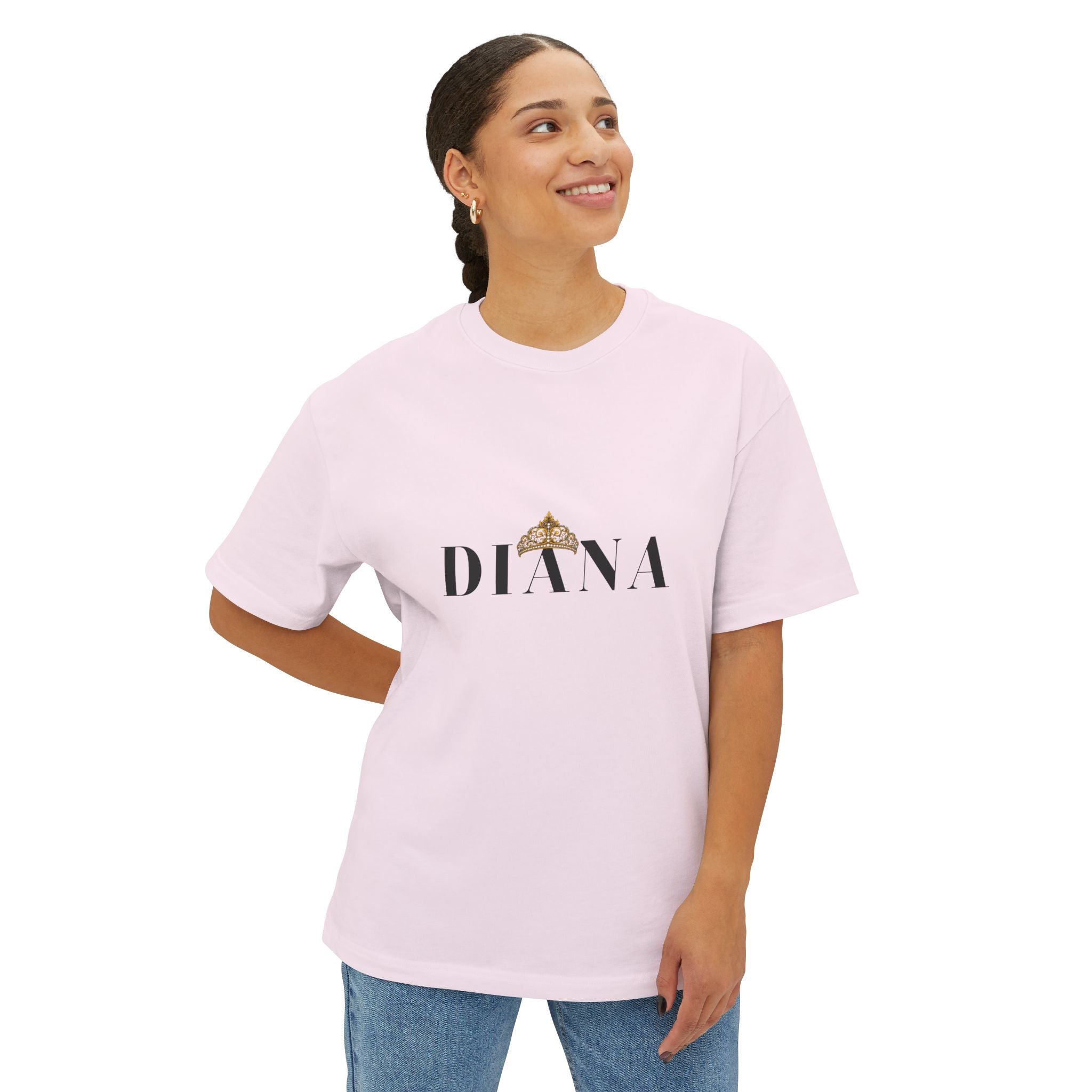 Oversized Tee  - 'Diana It Girl' Women's Graphic Top