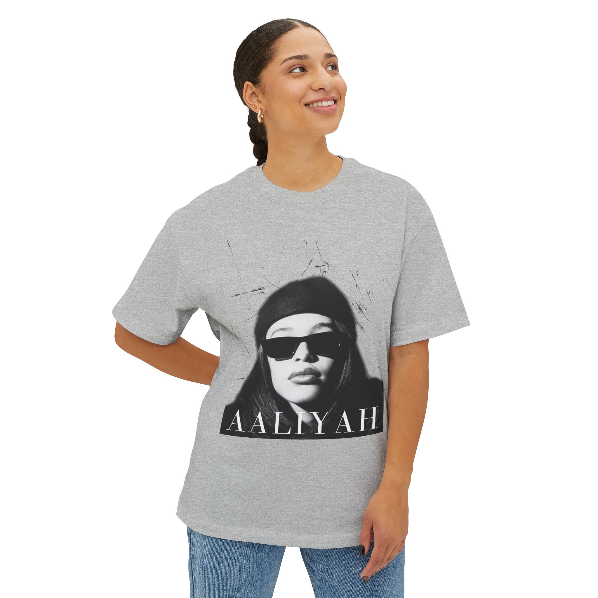 Oversized Tee — 'Aaliyah It Girl' Graphic Top