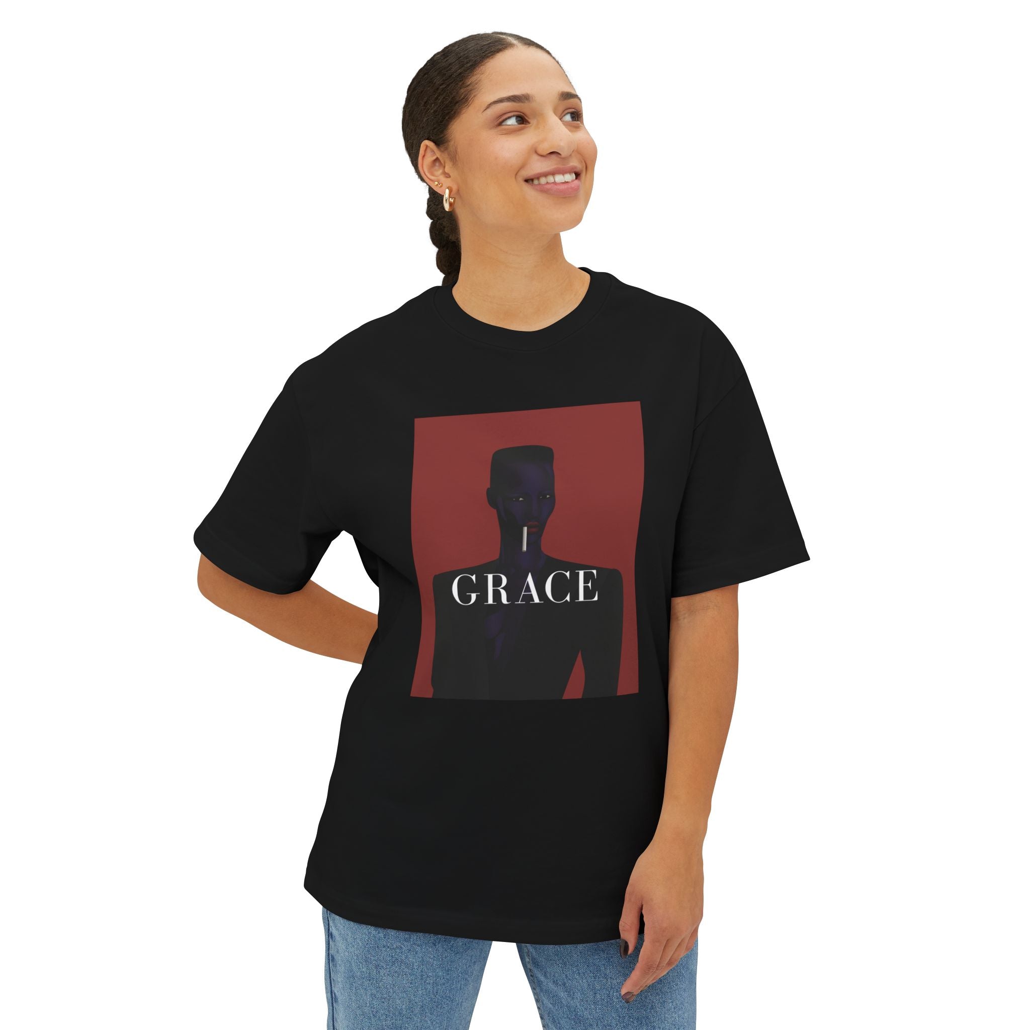 Oversized Tee - 'Grace It Girl' Women's Graphic Top