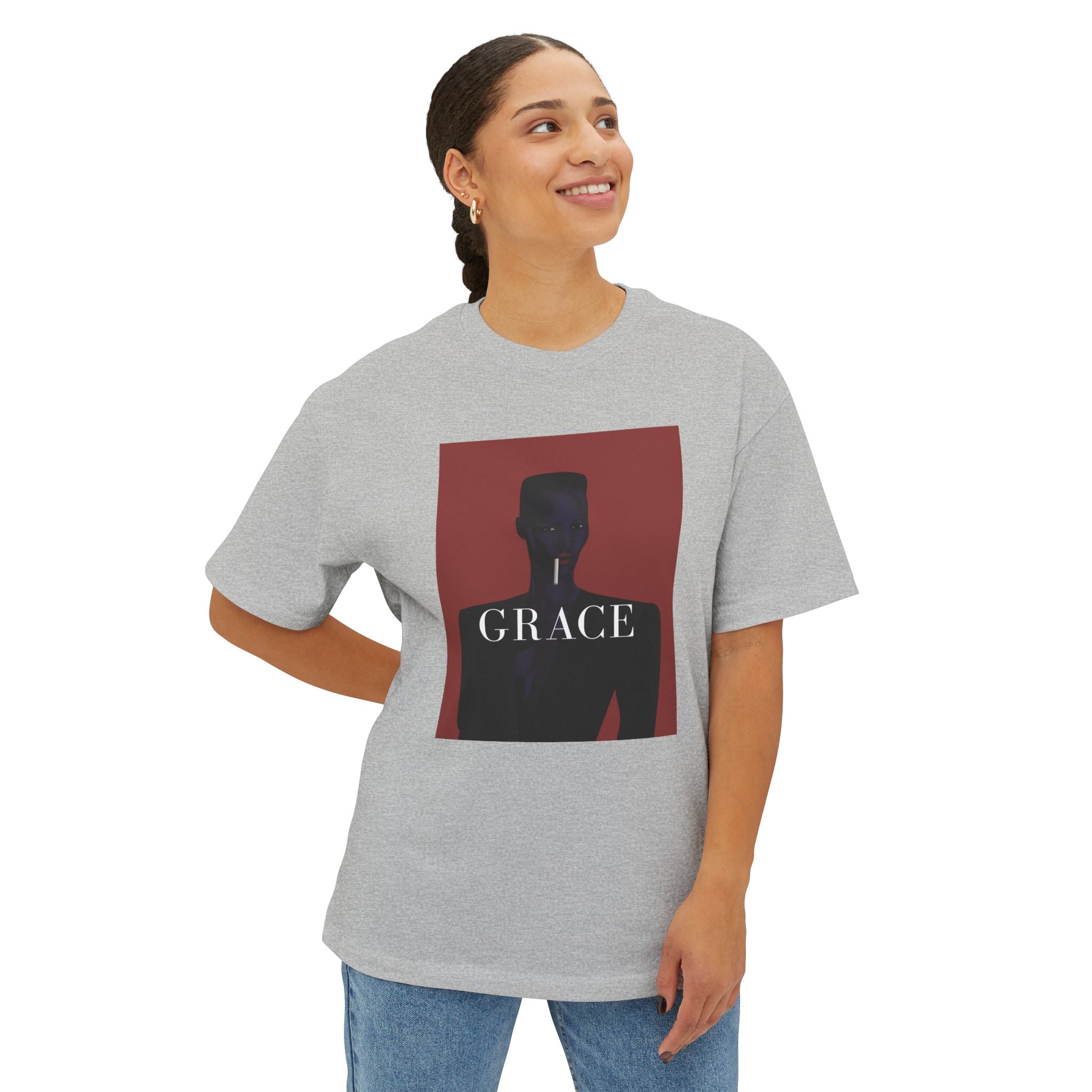 Oversized Tee - 'Grace It Girl' Women's Graphic Top