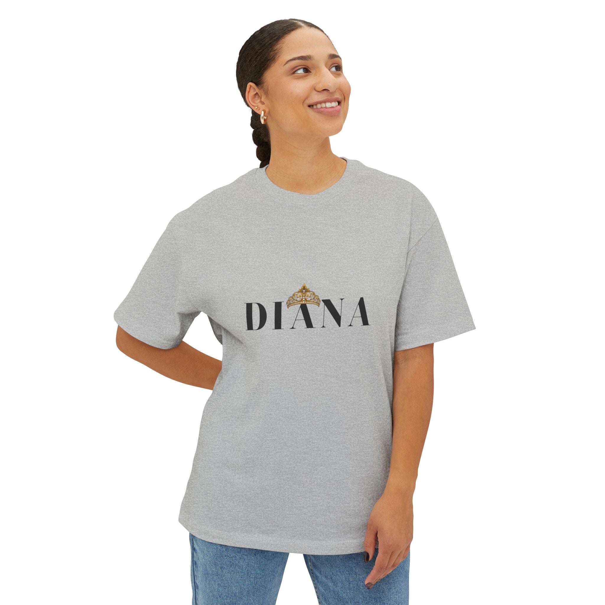 Oversized Tee  - 'Diana It Girl' Women's Graphic Top