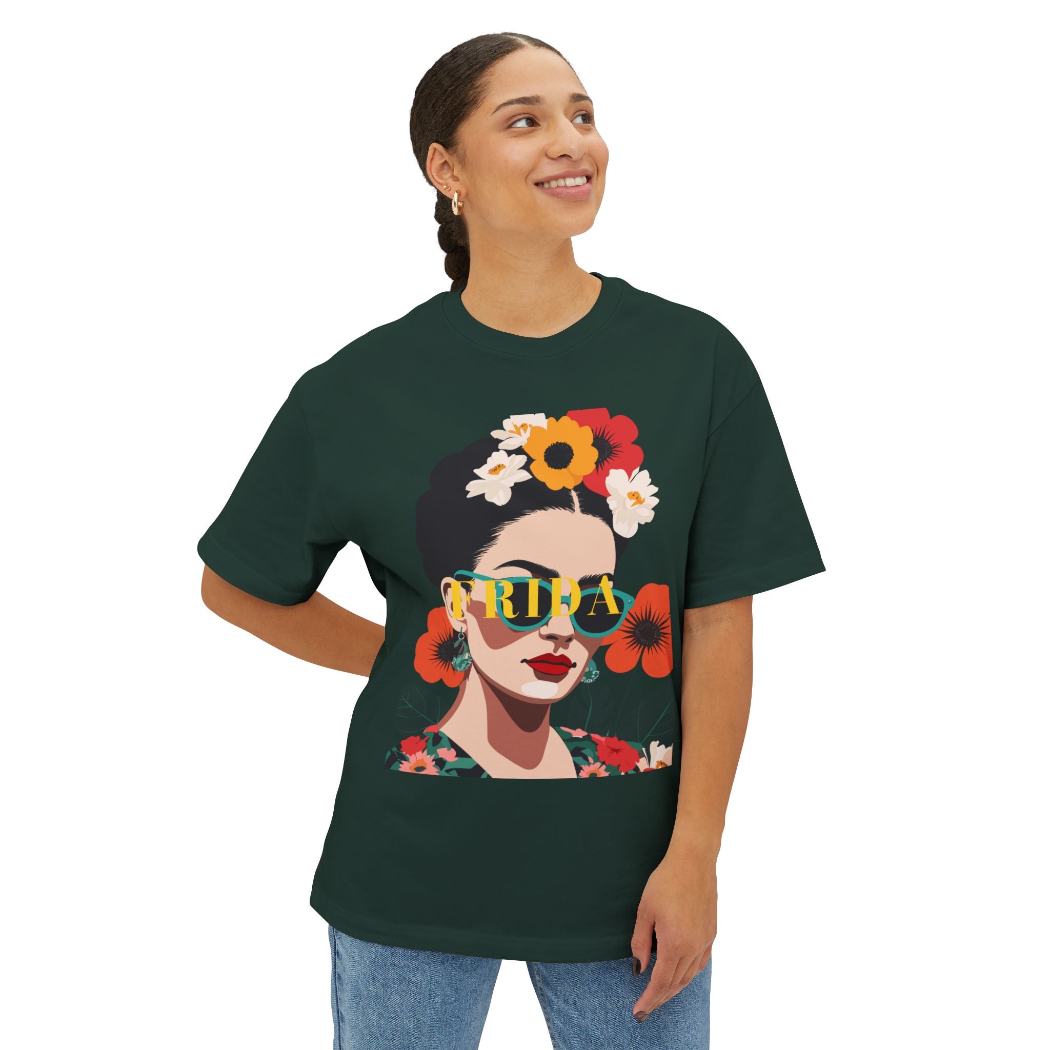 Oversized Tee - 'Frida It Girl' Women's Graphic Tee