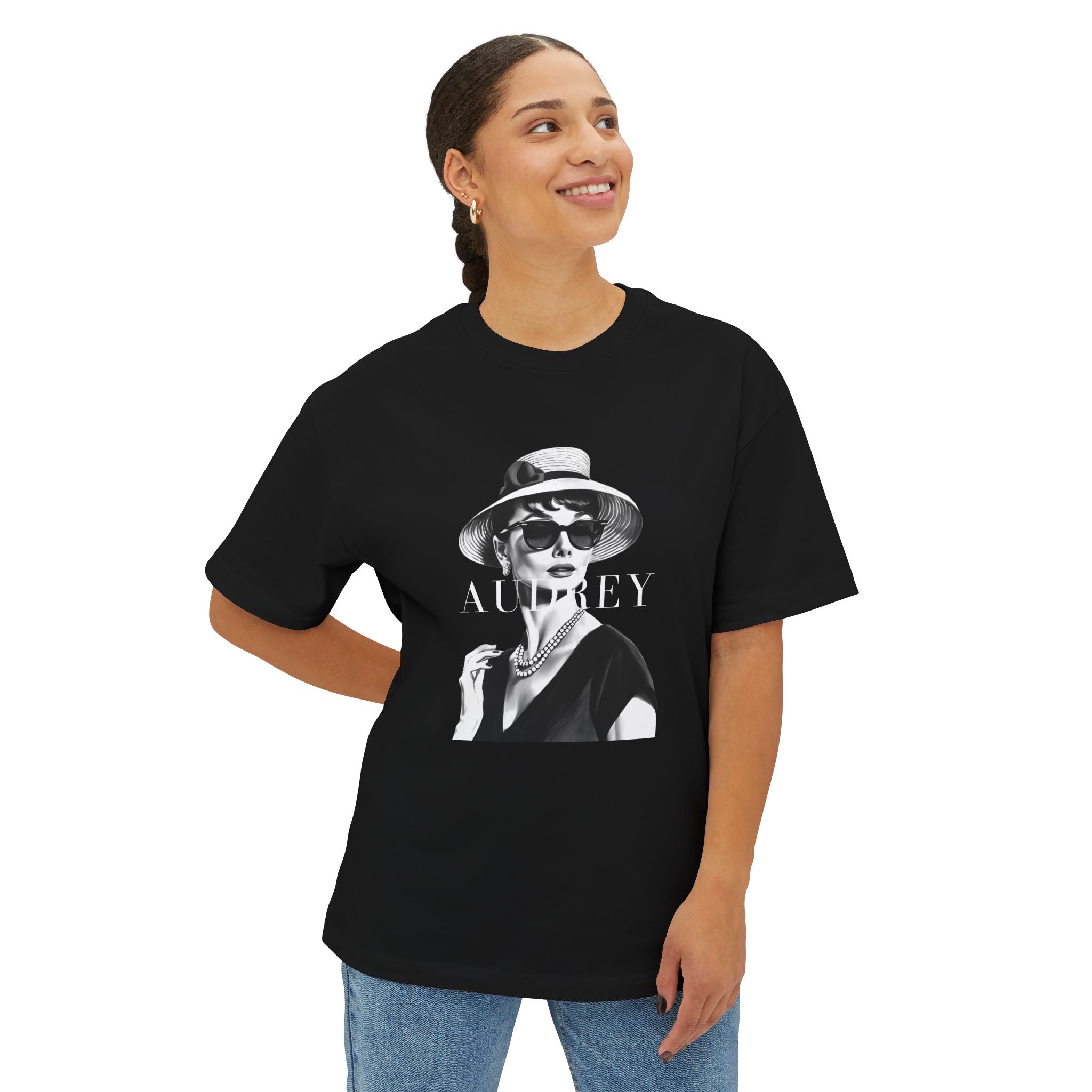 Oversized Tee - 'Audrey It Girl' Women's Graphic Top